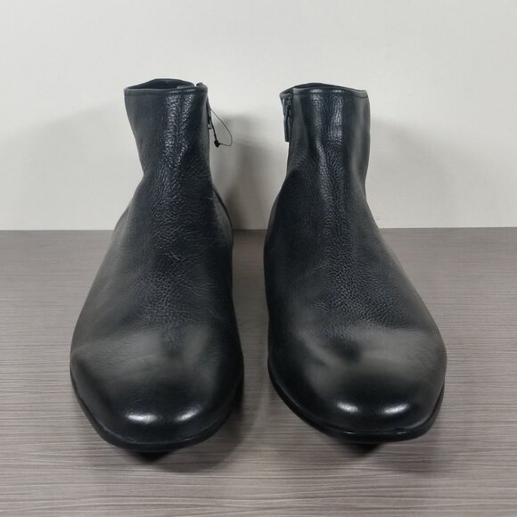 Kenneth Cole New York Mix Leather Zip Ankle Boots, Black, Mens Size 12 US / 46 - Picture 2 of 12